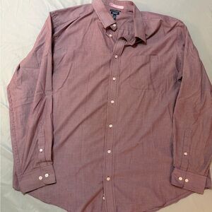 Croft & Barrow Men's Burgundy Striped Dress Shirt